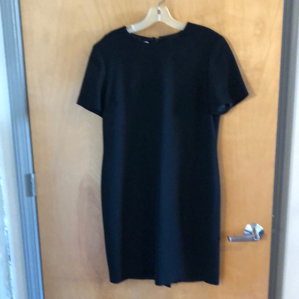 Black wool dress